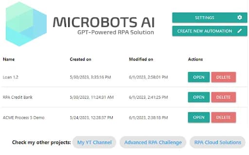 Microbots AI Platform