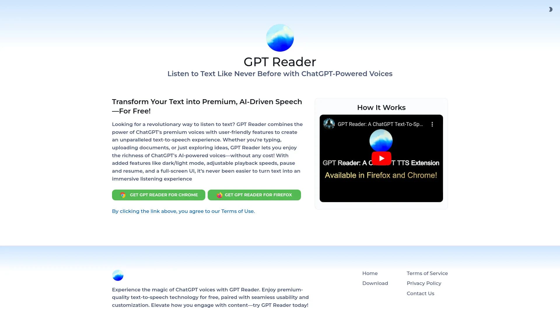 GPT Reader: A Free AI Text-to-Speech
