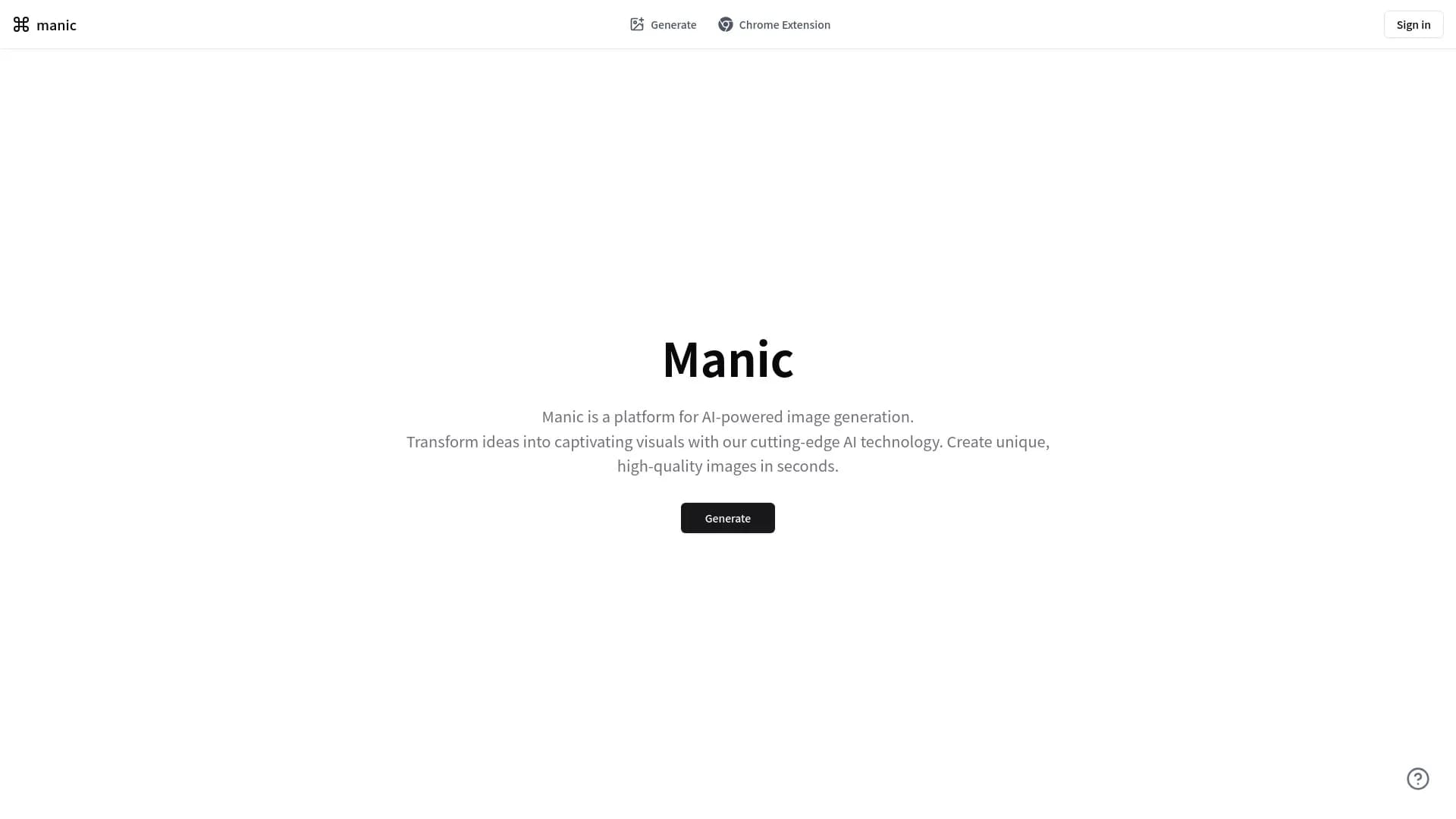 Manic with Image prompter
