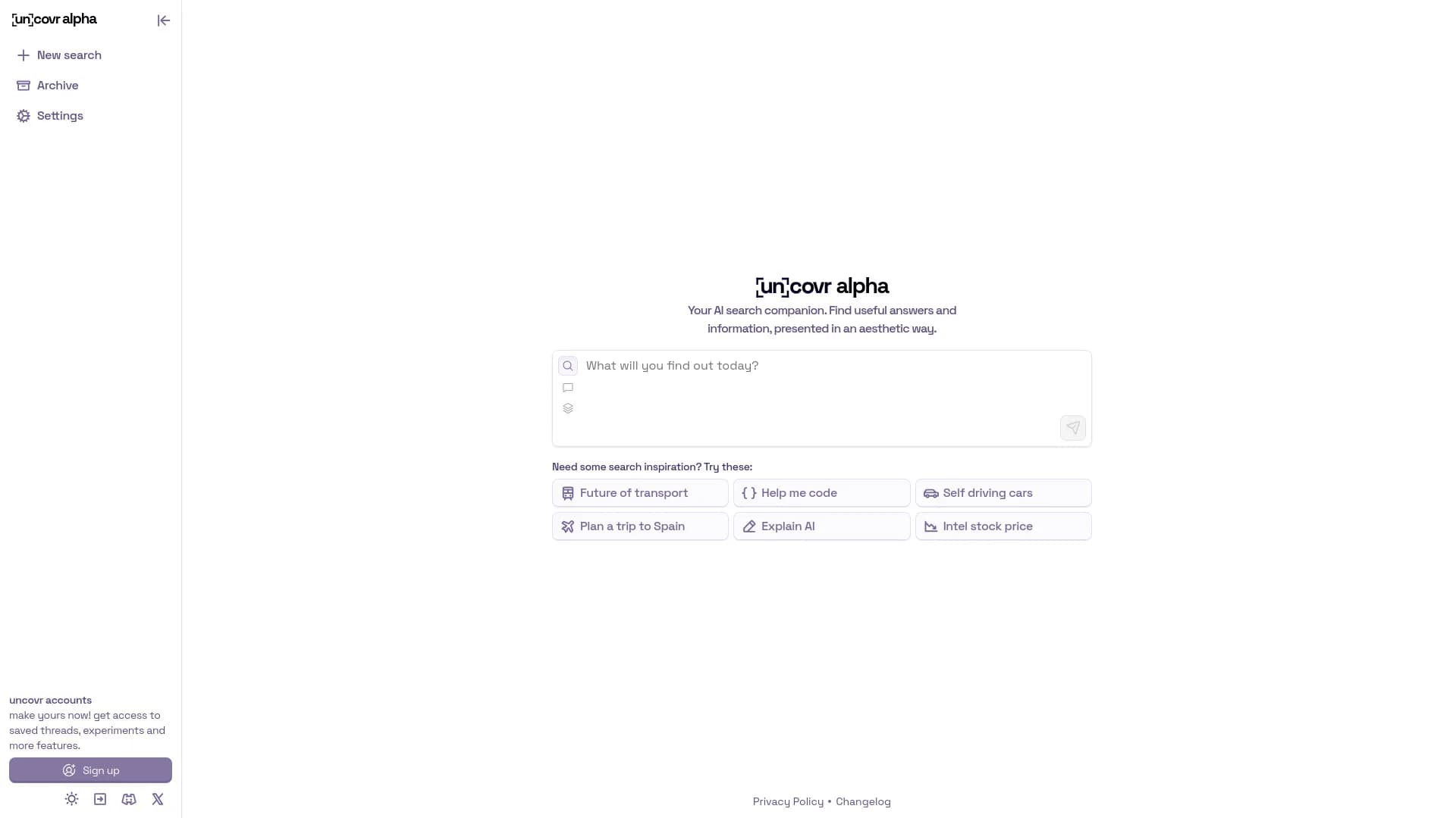 uncovr • your AI search companion