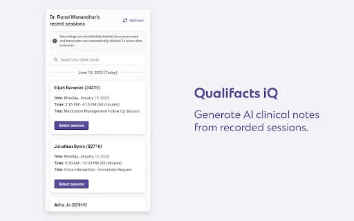 Qualifacts iQ - AI Note Assistant