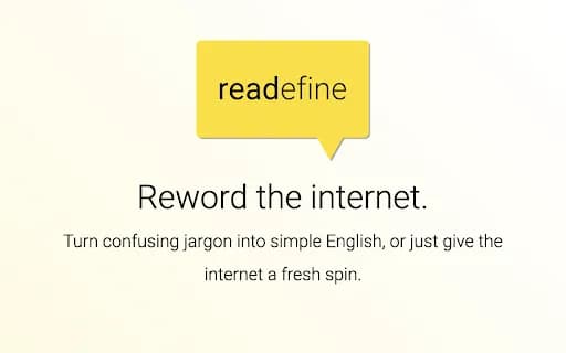 Readefine - Reword the Internet
