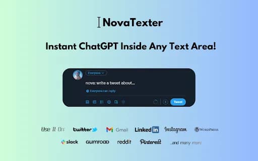 NovaTexter - Chat GPT Chrome Extension