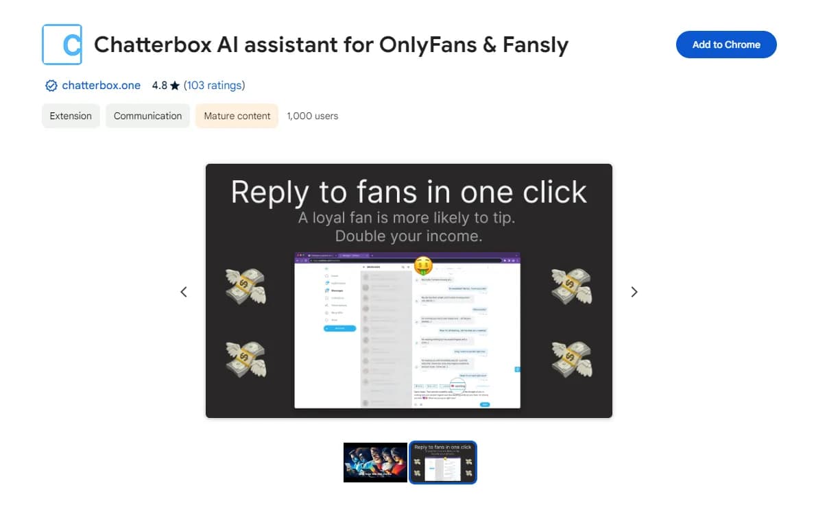 Chatterbox AI assistant for OnlyFans & Fansly