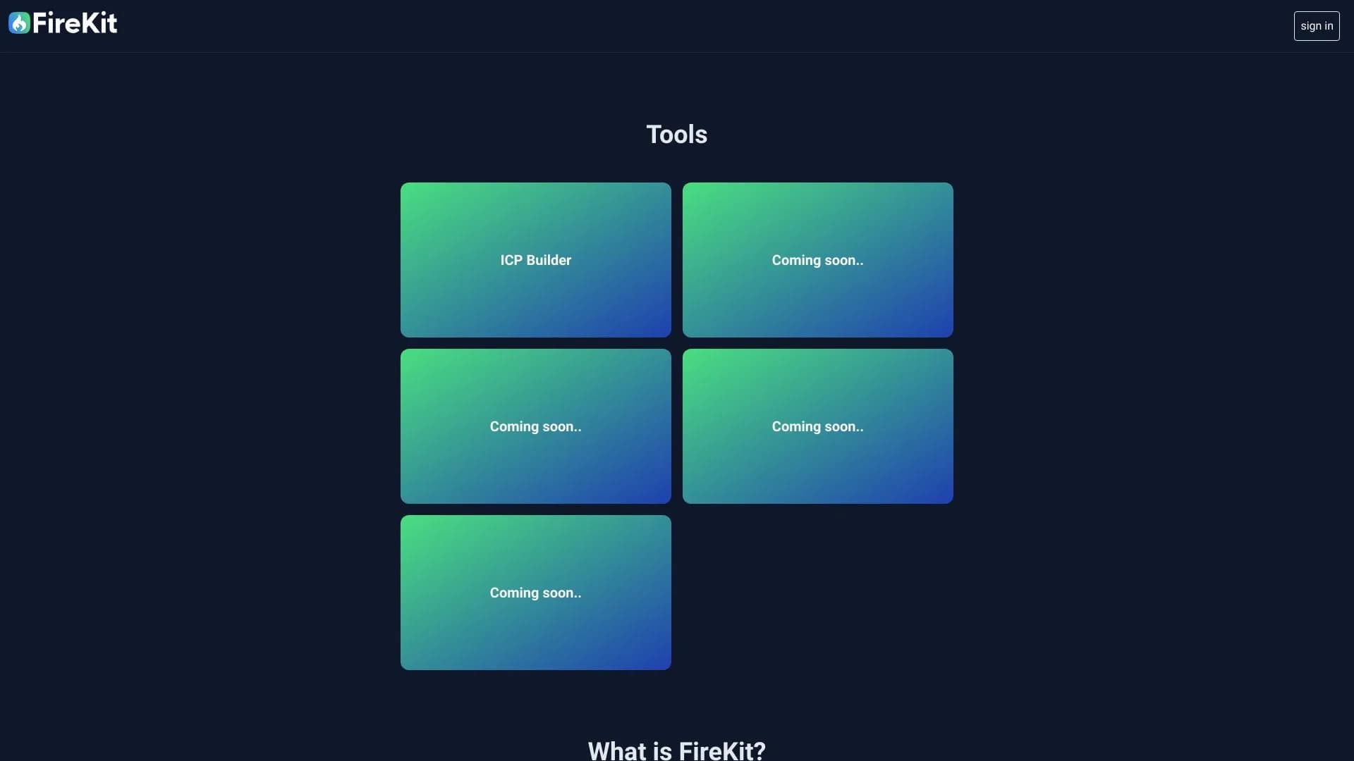FireKit - ICP builder