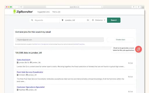 AI Cover Letter Generator by Kickresume
