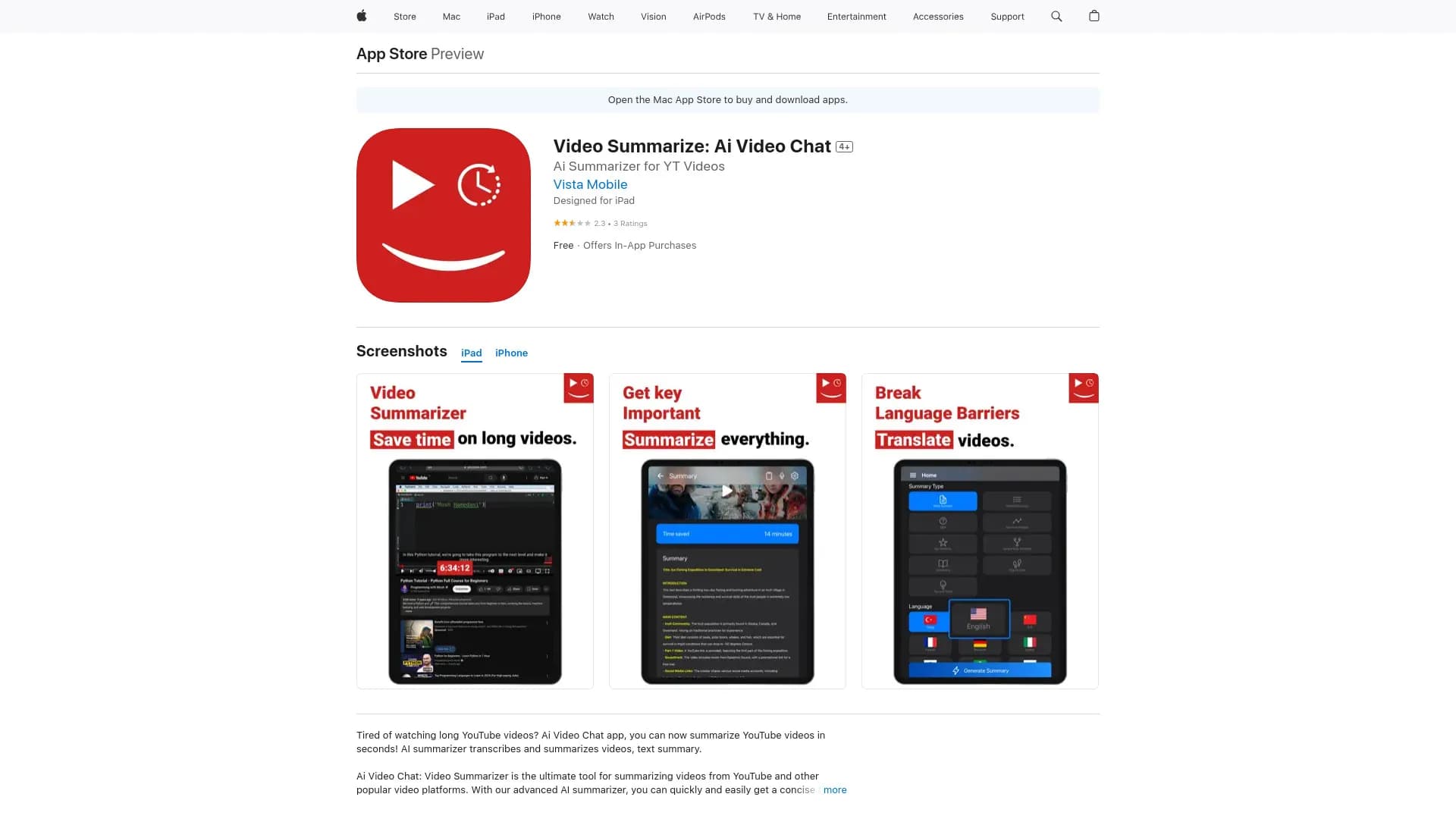 Ai Video Summarize for YouTube Videos