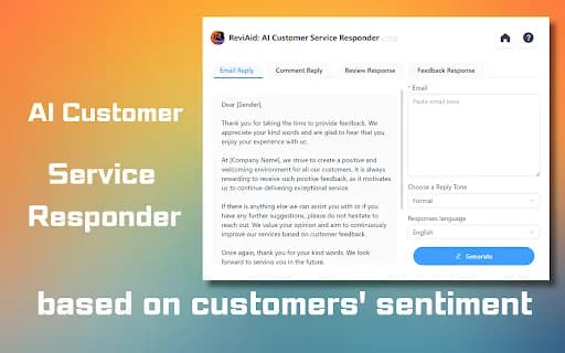 AI Response Generator for Email Review Reply