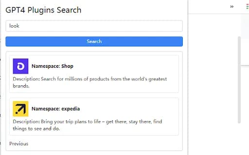 GPT4 Plugins Search
