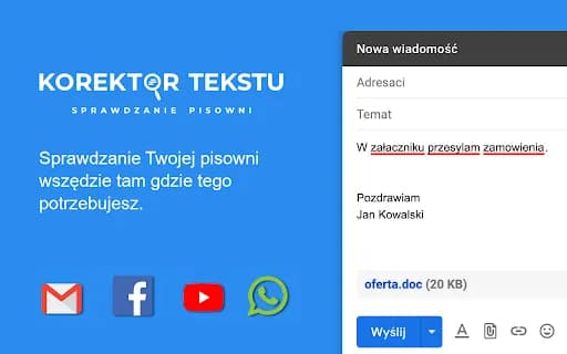 Korektor Tekstu - sprawdzanie pisowni