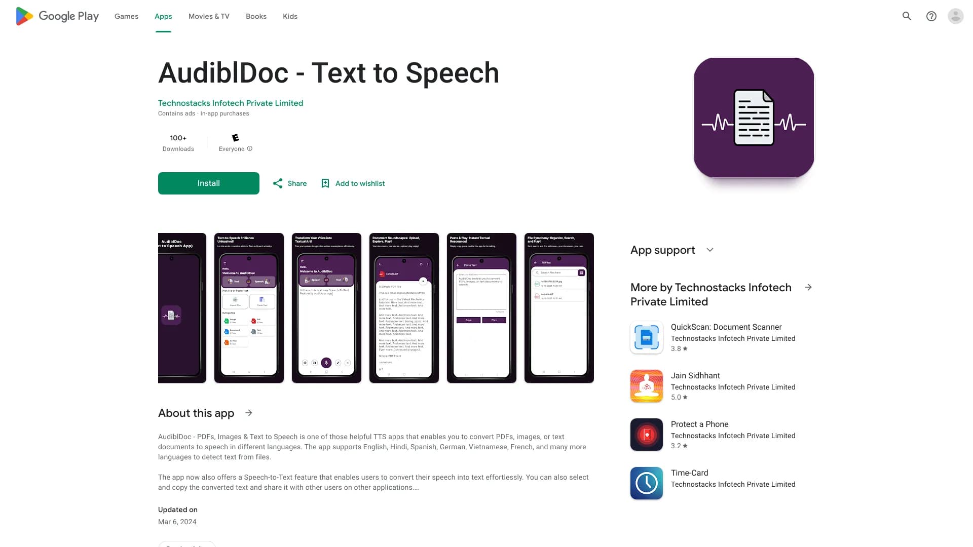AudiblDoc - Text to Speech