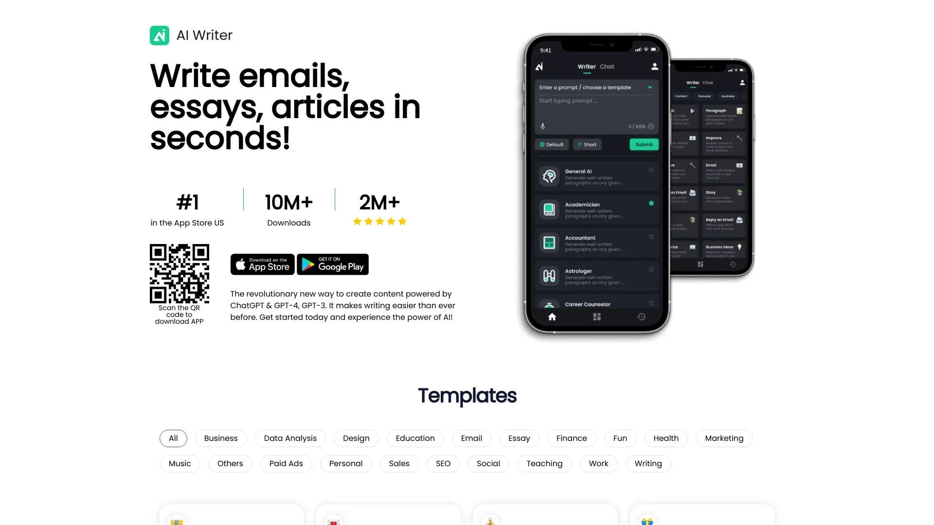 AI Writer: Essay Email Writing(APP)