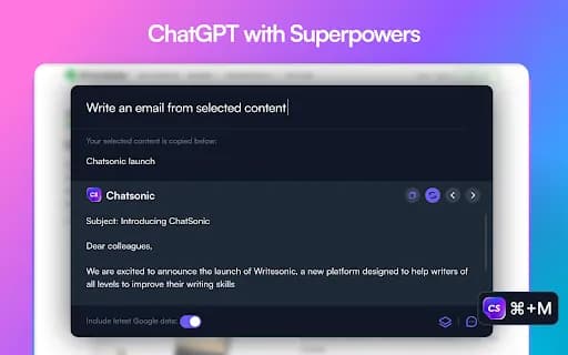 ChatSonic Chrome Extension