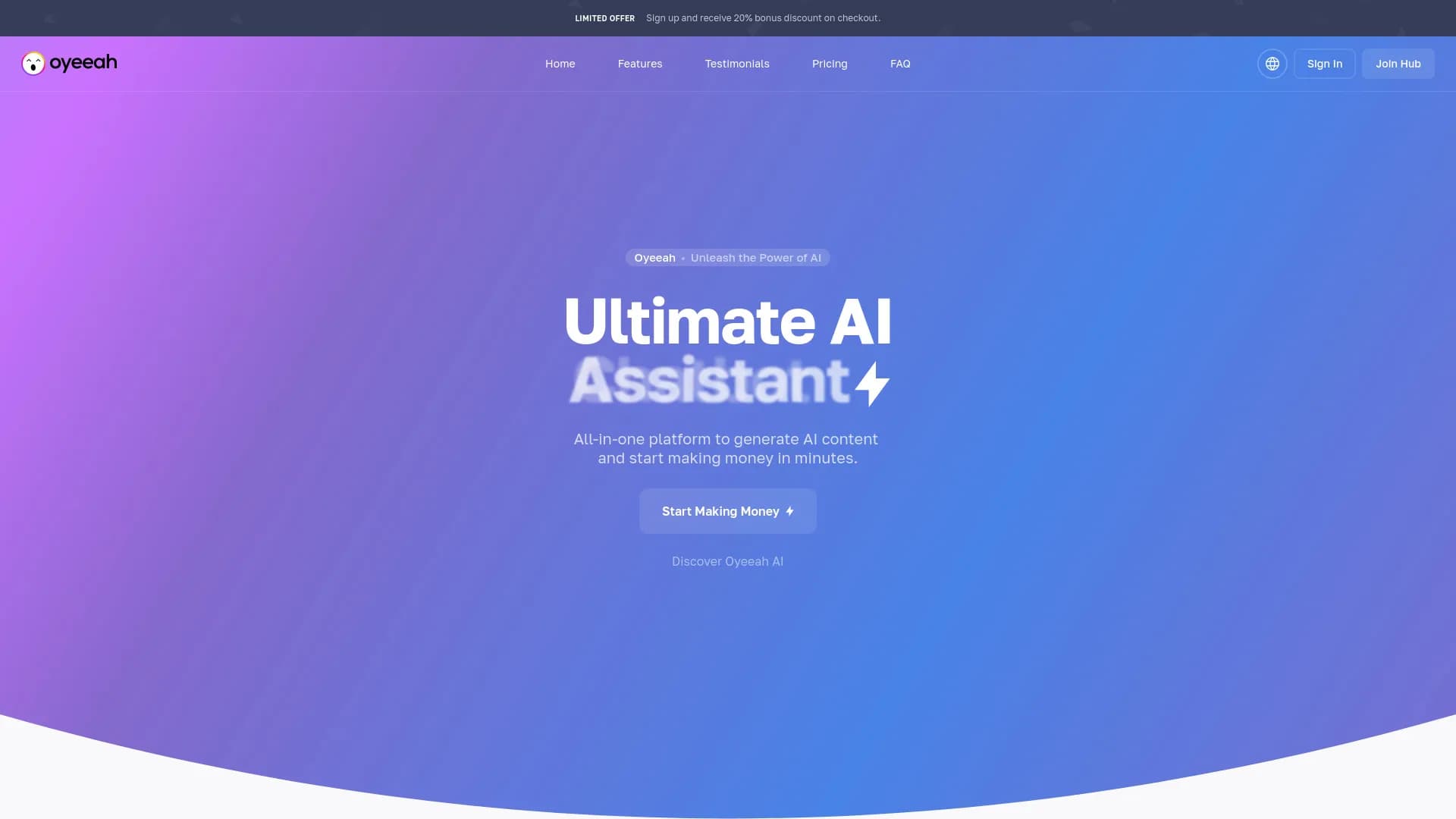 Oyeeah all-in-one AI Platform