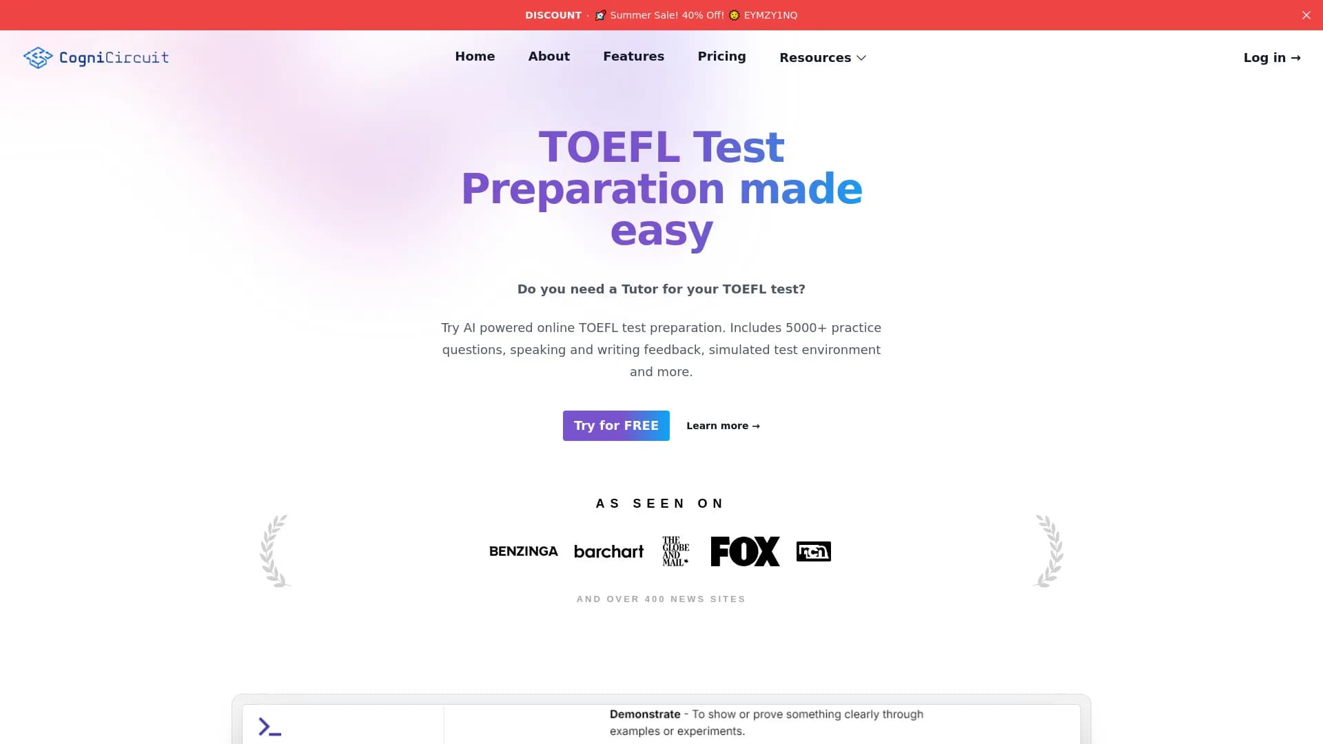 TOEFL Preparation App