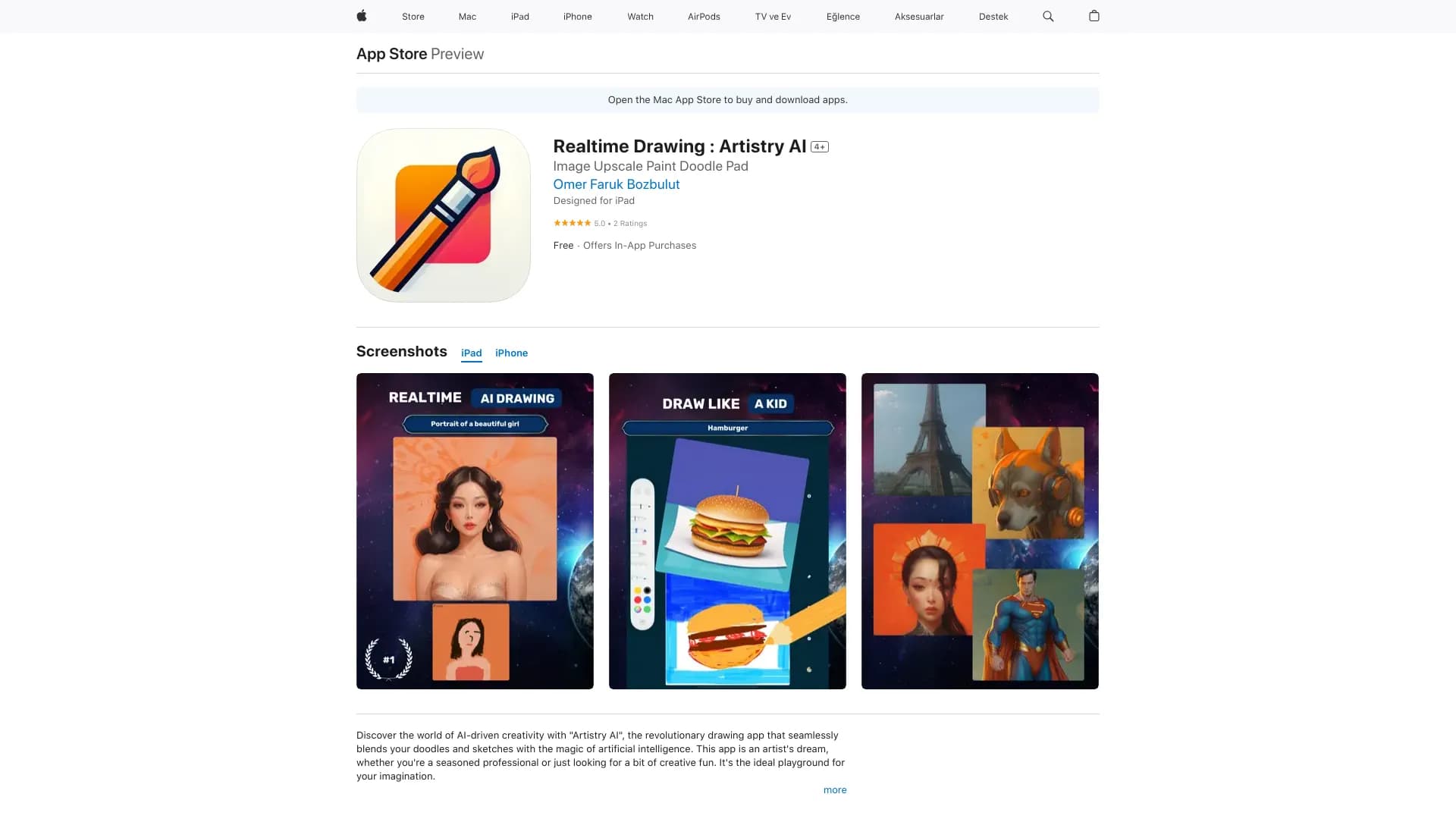 Realtime Drawing : Artistry AI