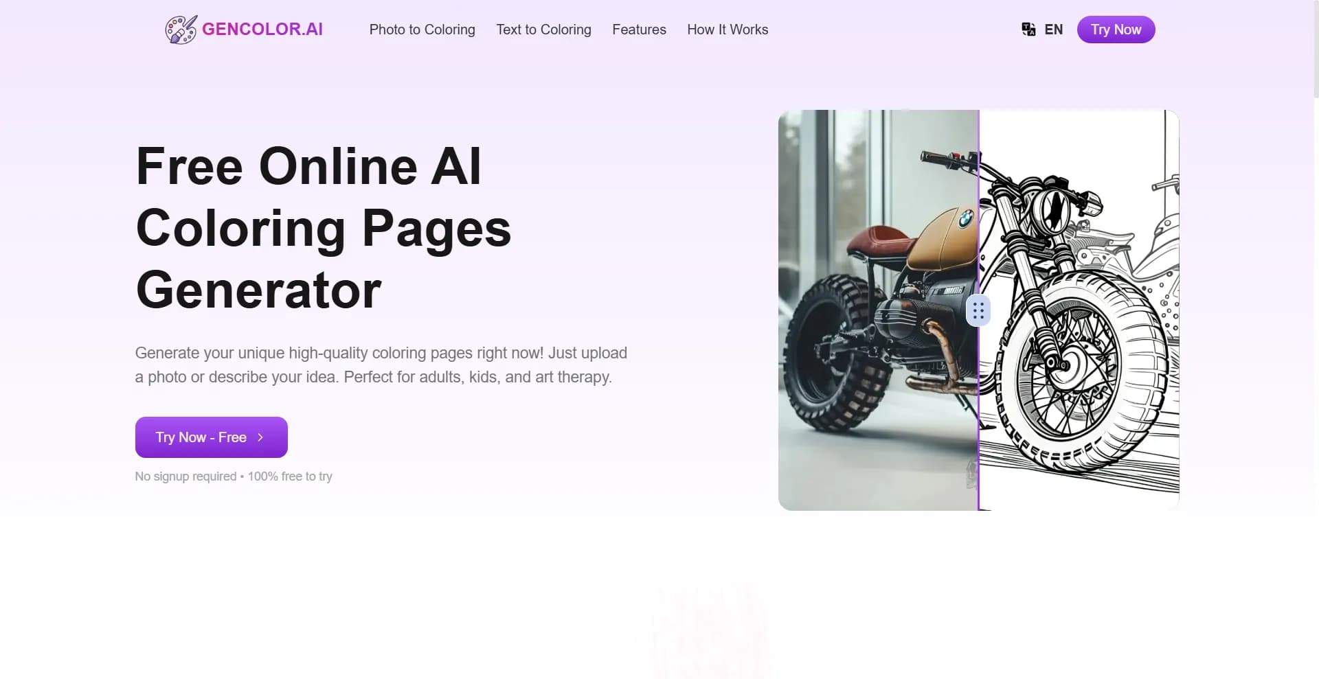 GenColor.ai: Free Online AI Coloring Pages Generator
