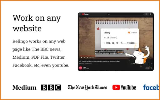 Relingo - Master Words | Bilingual Subtitles | Immersive Translate | Free